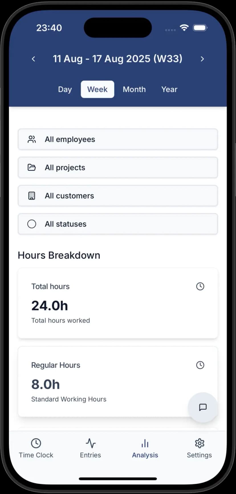 Obtén una visión completa de las horas de trabajo
